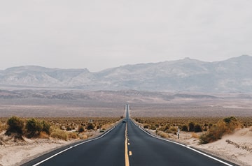 long, empty desert highway