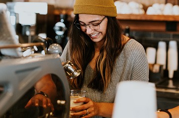smiling barista