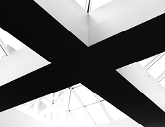 abstract photo of skylight from building interior