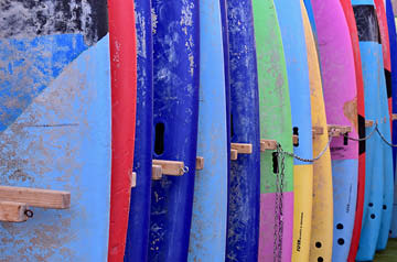 colorful surfboards