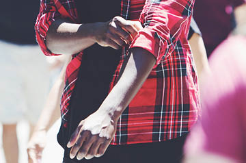 rolling up flannel shirt sleeves