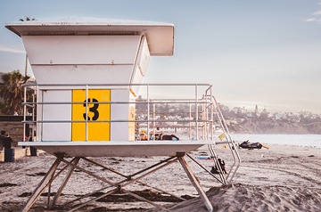 lifeguard station on beach