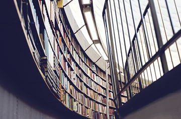 library bookshelves