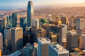 San Francisco city landscape from above
