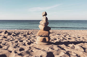 cairn on beach