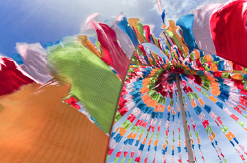 colorful flag arrangement