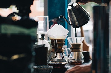 barista preparing pour over