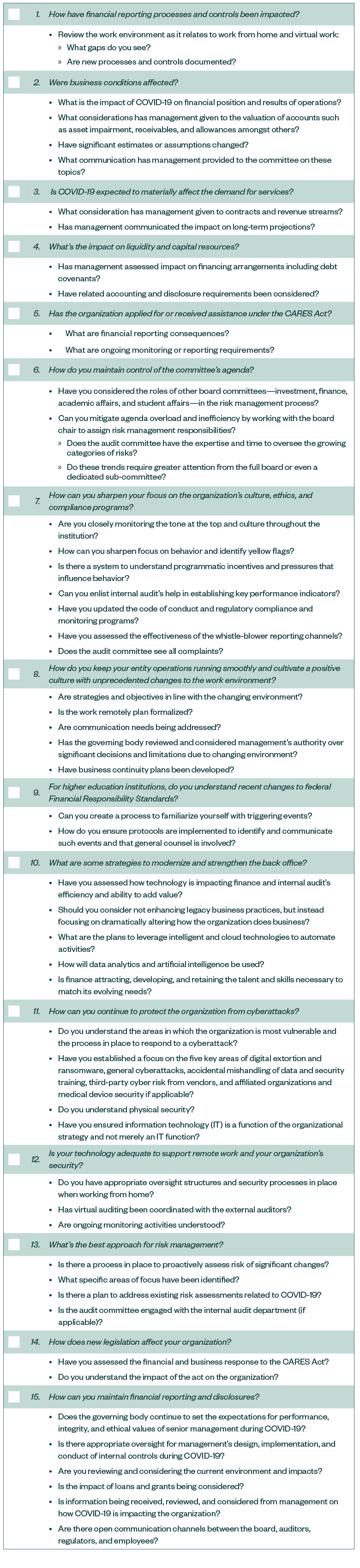 15 Questions and Follow-Up Inquiries to Consider