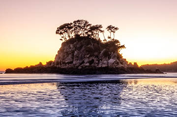 viewing island from beach
