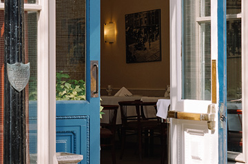 open restaurant door