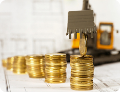 Stacks of gold coins