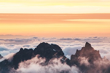 foggy mountain tops