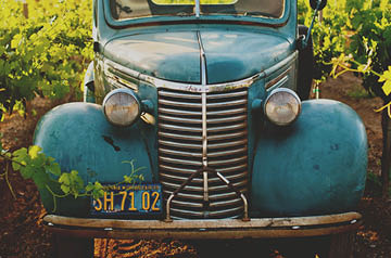 vintage truck on farm