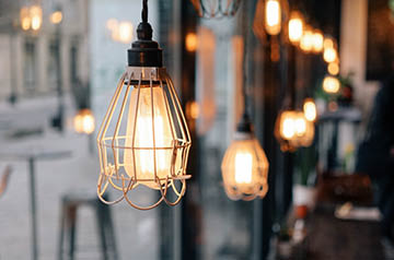 cafe lighting