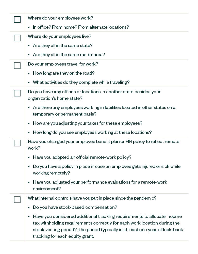 Questions to Help Identify Risk chart