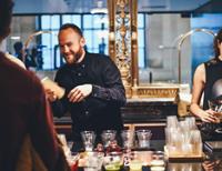 bartenders mixing drinks