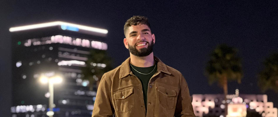 Yousef Alhani in a city at night