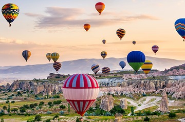 colorful hot air balloons