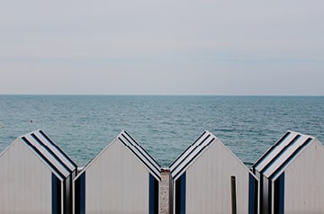 sheds on beach
