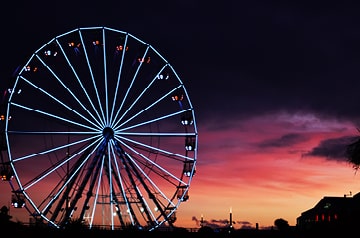 ferris wheel at night