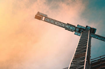 A crane and a building under construction