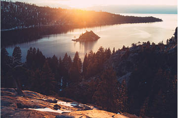 view of island from coastal peak
