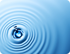 closeup of ripples created by droplet