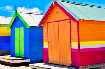 Colorful sheds