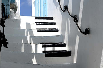 short outdoor stairway in coastal city