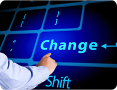 keyboard with Enter building reading 'Change' instead