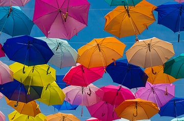 colorful umbrellas