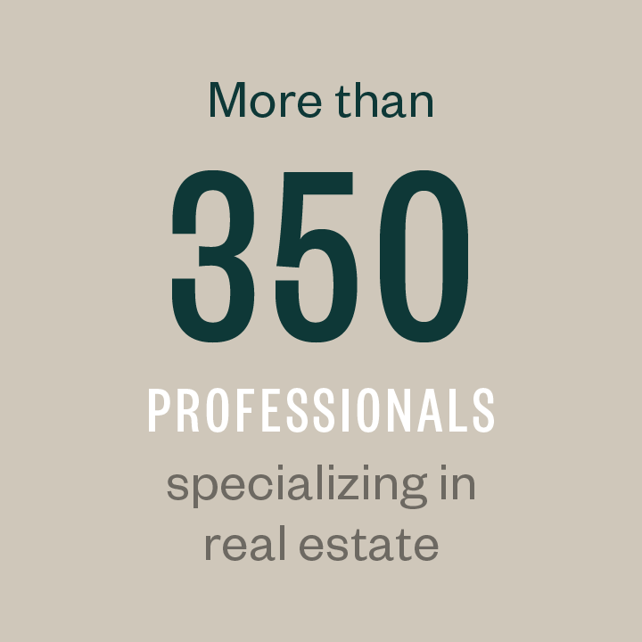 More than 310 professionals specializing in real estate