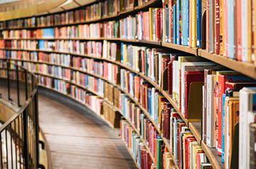 library bookshelves